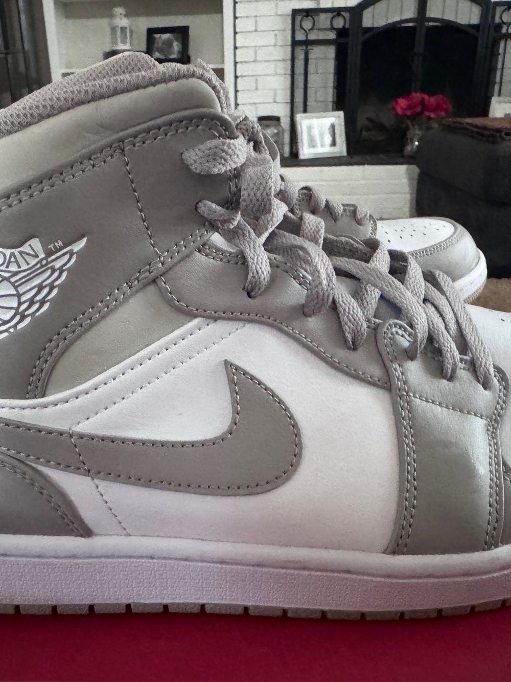 Nike High Top Sneakers in Gray and White